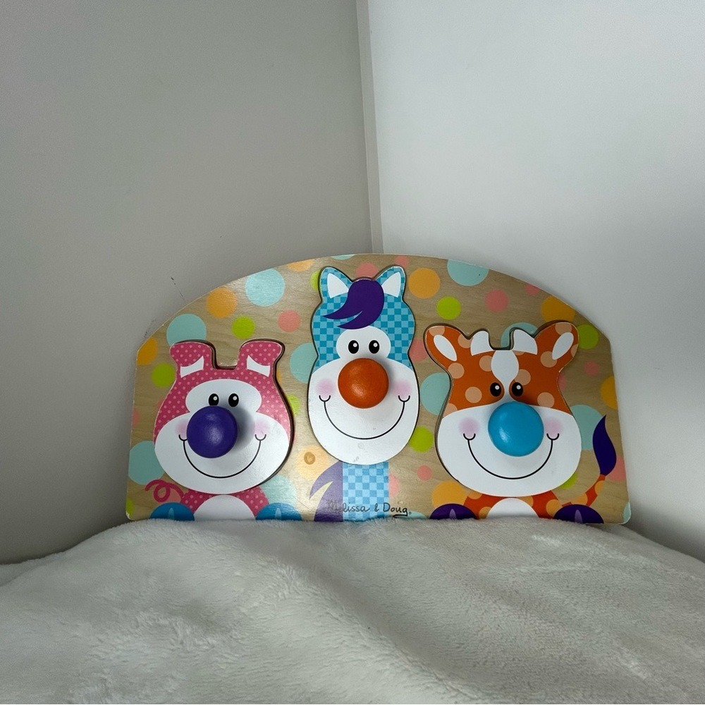 Melissa and Doug Jumbo First Play Knob Puzzle Farm Animals